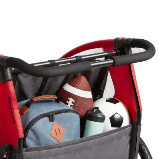 Radio Flyer Duoflex Bike Trailer to Stroller - Gray/Red/Black image {6}