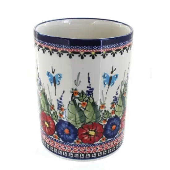 Blue Rose Polish Pottery 832 Zaklady Utensil Jar image {8}