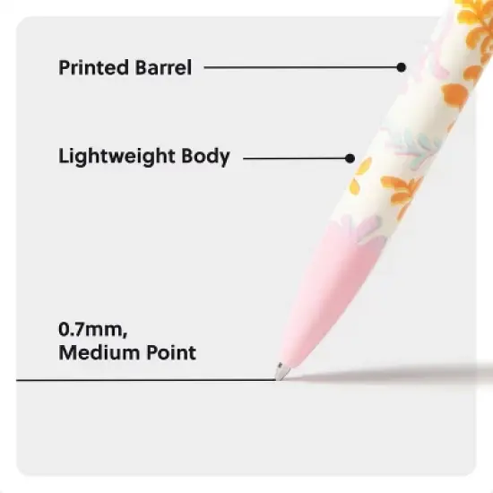 U Brands 6ct Laguna Gel Ink Pens Saccharine Fields image {3}