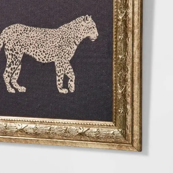 10" x 8" Cheetah Framed Wall Art Canvas - Threshold&trade; designed with Studio McGee: Gold Frame, Animal Print image {2}