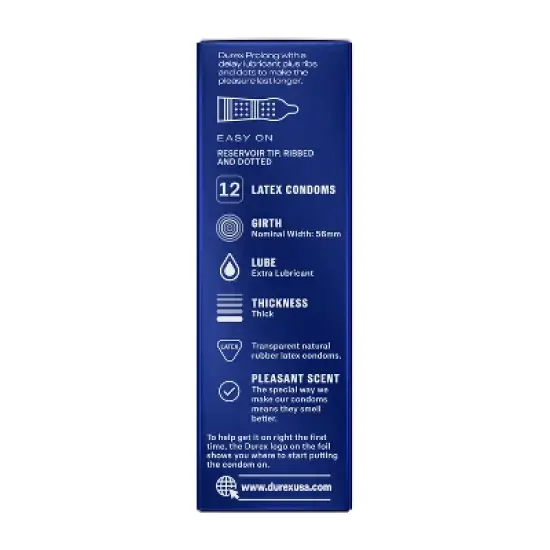 Durex Prolong Latex Condoms - 12ct image {14}