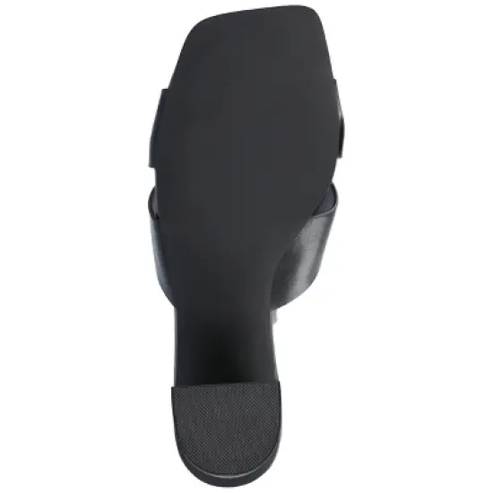 Journee Collection Womens Chazz Tru Comfort Foam Vegan Leather Block Heel Sandals image {4}