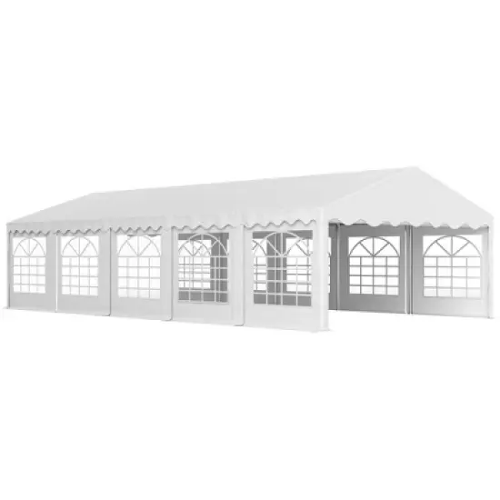 Outsunny 16.5' x 33' Large Party Tent, Heavy Duty Outdoor Canopy Tent Shelter with Removable Sidewalls, 10 Windows image {7}