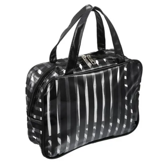 Unique Bargains Large Capacity PVC Clear Zipper Makeup Bag Organizers 1 Pc image {7}