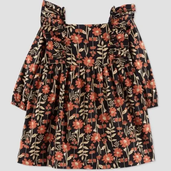 Carter's Just One You&reg;️ Baby Girls' Floral Dress - Black image {1}