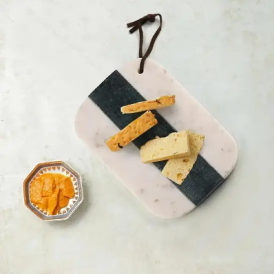 Brandy Green & White Marble Cheese Board image {1}