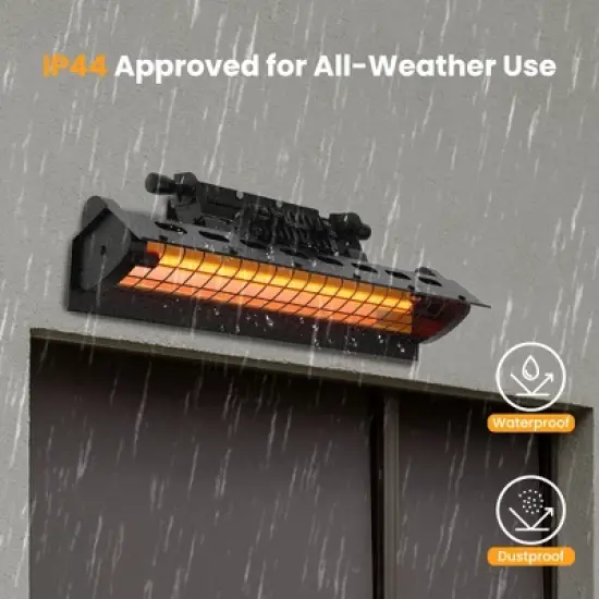 Wall-Mounted Electric Heater Hanging Patio with Light Ceiling Outdoor image {3}