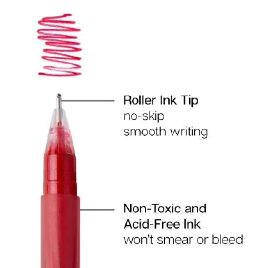 KINGART Gel Pens 12 Glitter Colors image {4}