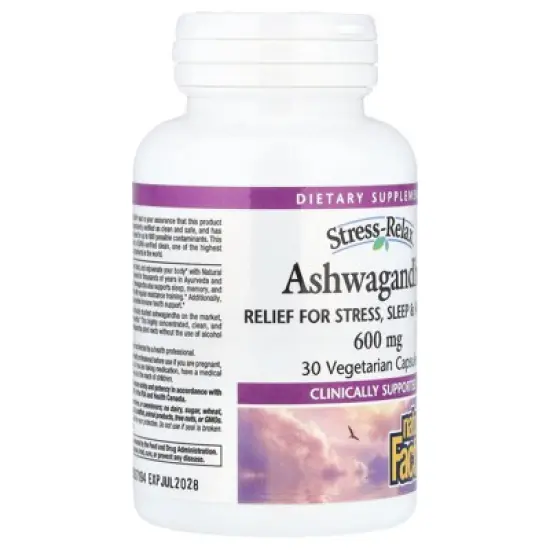 Natural Factors Stress-Relax&reg;, Ashwagandha, 600 mg, 30 Vegetarian Capsules image {3}