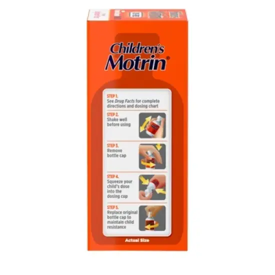Motrin NSAID Children's Original Dye-Free Ibuprofen Liquid - Berry - 8 fl oz image {8}