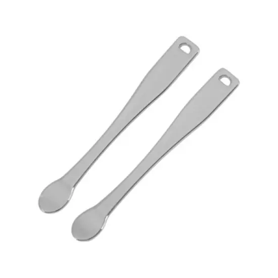 Unique Bargains Hangable Large Handle Mini Makeup Cosmetic Spoon 2 Pcs image {7}