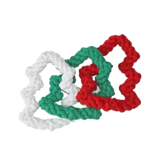 Midlee Interlocking Christmas Tree Rope Dog Toy image {3}