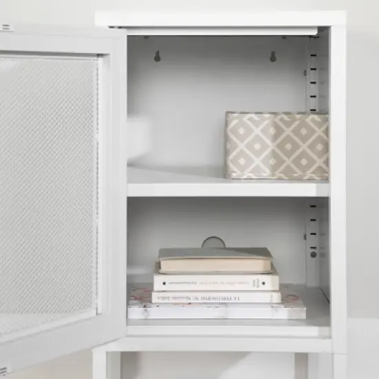 Kodali Nightstand Metal Mesh White - South Shore image {5}