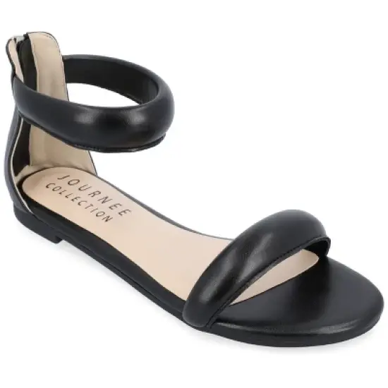 Journee Collection Womens Peytonn Back Heel Zip Ankle Strap Sandals image {9}