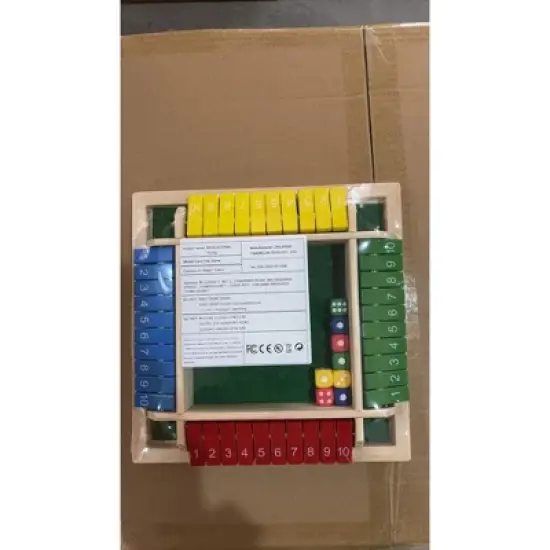 Dice Game,2-4 Player Family Wooden Board Table Math Games for Adults and Kids, 8 Dices Classics Tabletop Version Games for Classroom,Home,Party or Pub image {5}