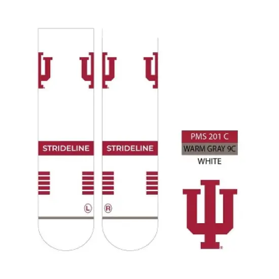 NCAA Indiana Hoosiers Premium Knit Crew Socks - White image {1}