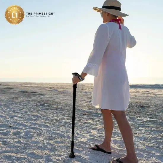 PrimeStick Walking Sticks for Seniors, Women & Men,Ergonomic Hiking Poles for Balance, Posture & Stability &ndash; Durable Trekking Poles for Walking image {1}