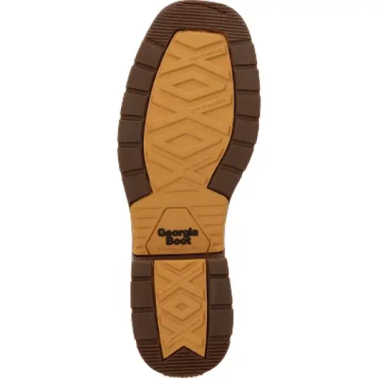 Men's Brown Georgia Boot Carbo-Tec LT Waterproof Chelsea Work Boot Size 14 image {1}
