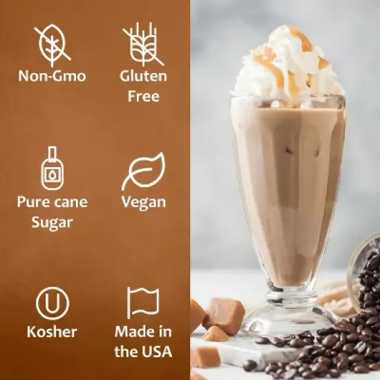 Syruvia Coffee Flavors Variety Pack: Vanilla, Caramel & Hazelnut 25.4 fl oz Syrup image {3}