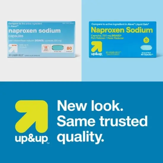 Naproxen Sodium (NSAID) Pain Reliever/Fever Reducer Liquid Gels - up&up&trade; image {3}