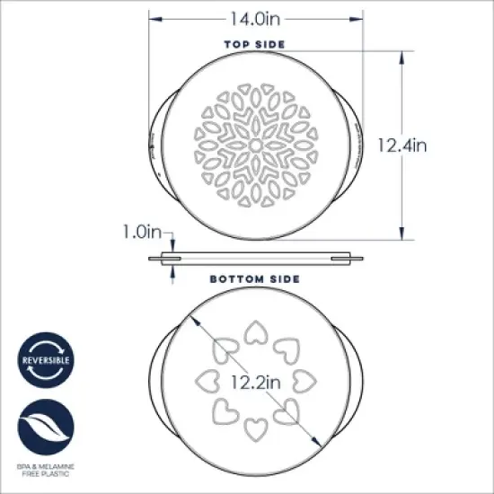 Nordic Ware 12 Inch Lattice & Hearts Reversible Pie Top Cutter image {7}