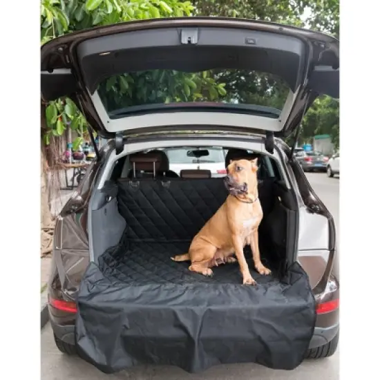 SUV Pet Cargo Liner Trunk Cover Waterproof Non-Slip Washable Material, Extra Long Size Universal Fit with Bumper Flap 80 x 52 image {4}