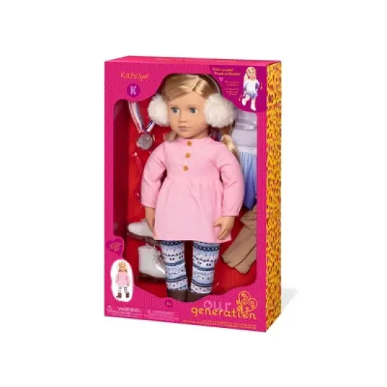 Our Generation Katelyn with Storybook & Outfit 18" Posable Ice Skating Doll image {5}