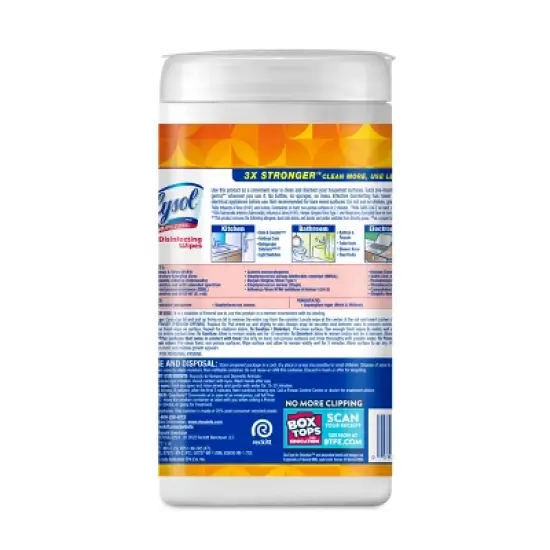 Lysol Disinfecting Wipes, Brand New Day, 80 wipes image {1}