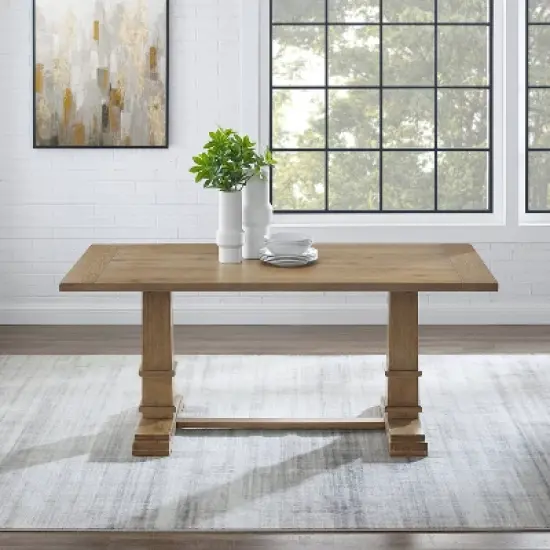 Joanna Rectangle Dining Table Rustic Brown - Crosley image {5}