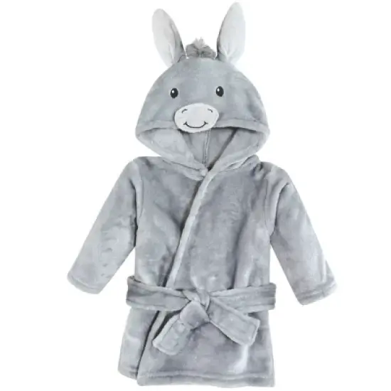 Hudson Baby Plush Bathrobe and Toy Set, Donkey, One Size image {2}