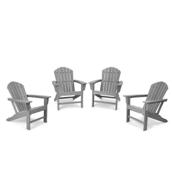 4pk Plastic Resin Adirondack Chairs - EDYO LIVING
 image {8}