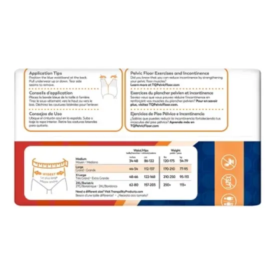 Tranquility Premium OverNight Disposable Underwear Pull On with Tear Away Seams Large, 2116, 16 Ct image {5}