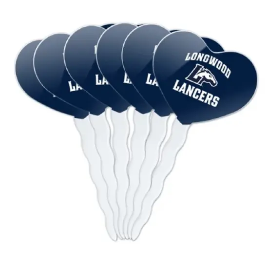Longwood Lancer Heart Love Cupcake Picks Toppers Decoration Set of 6 image {7}