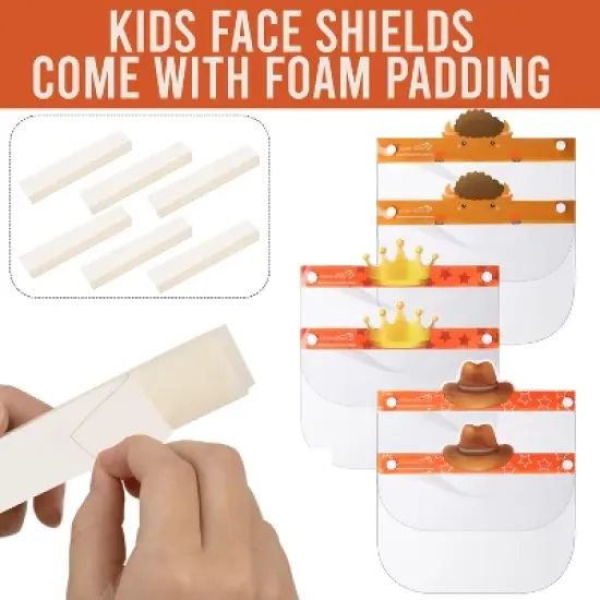 Bison Life Kids Clear Disposable Face Shield with Elastic Headband, Assorted Characters - 6 Pack image {8}