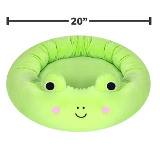 Squishmallows Wendy The Frog Cat and Dog Bolster Bed - Lime Green image {4}