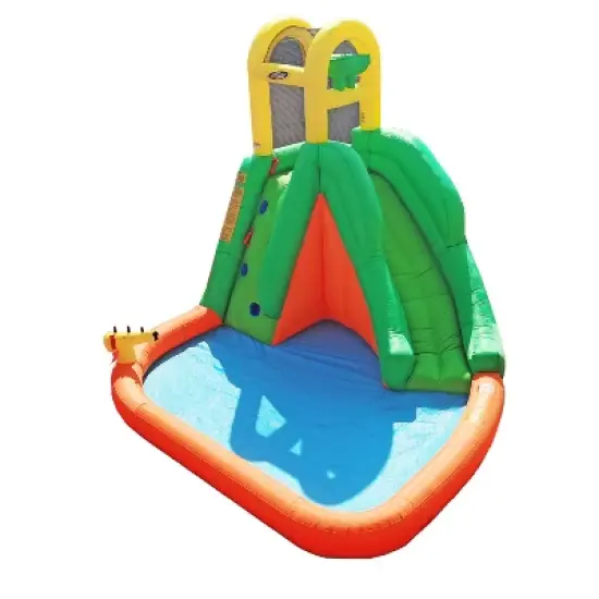 Magic Time International MT 91452 Large Splash Fun Giant Slide Backyard Inflatable Water Park Splash Pad with Auto Dump Bucket and Water Blaster image {1}