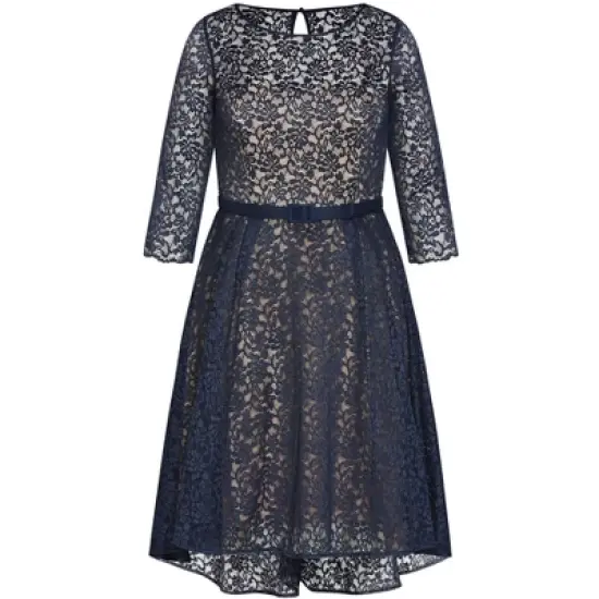 Women's Plus Size  Lace Lover Dress - navy | CITY CHIC image {2}