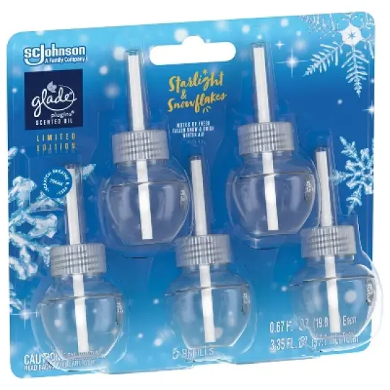 Glade PlugIns Scented Oil Air Freshener - Starlight & Snowflakes Refill - 3.35oz/5pk image {9}