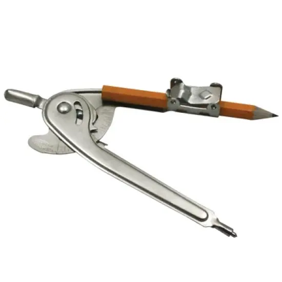 Charles Leonard Ball Bearing Compass with Golf Pencil, Safety Point, 12 Per Pack, 2 Packs image {2}