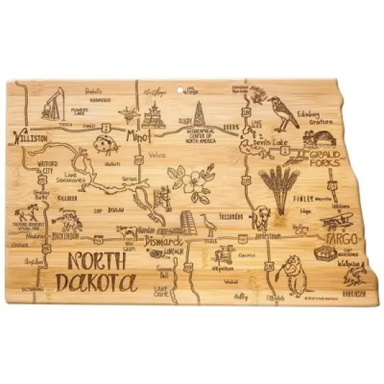 Totally Bamboo Destination North Dakota Serving and Cutting Board image {8}