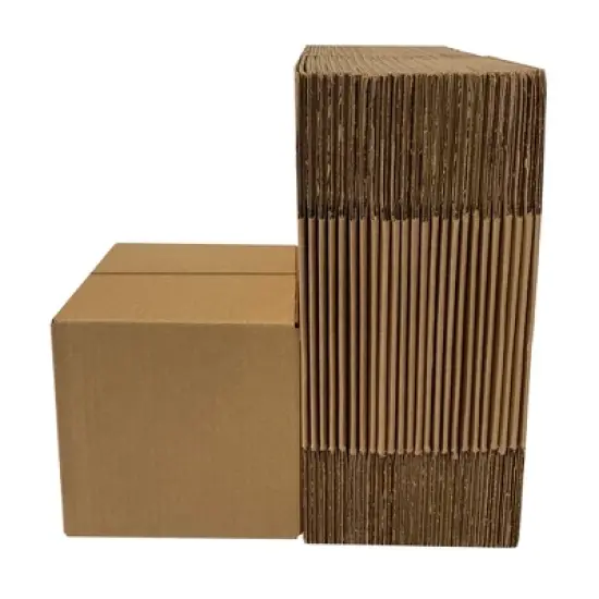 UOFFICE Pack of 10 Cube Corrugated Boxes 24" x 24" x 24" Shipping Cartons image {6}
