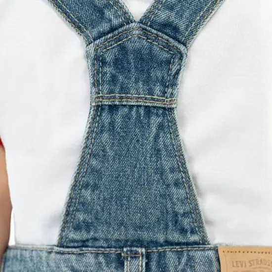Levi's&reg; Toddler Girls' Solid Shortalls image {5}
