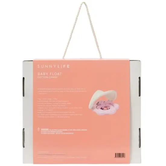 Sunnylife Baby Float - Cotton Candy Pink, Inflatable Tube, Head Rest & Shade image {9}