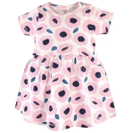 Touched by Nature Baby and Toddler Girl Organic Cotton Dress and Cardigan 2pc Set, Blossoms image {3}