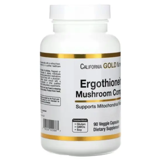 California Gold Nutrition Ergothioneine Mushroom Complex with Organic Maitake, Organic Oyster, Organic Lion's Mane Mushroom Extracts and image {4}