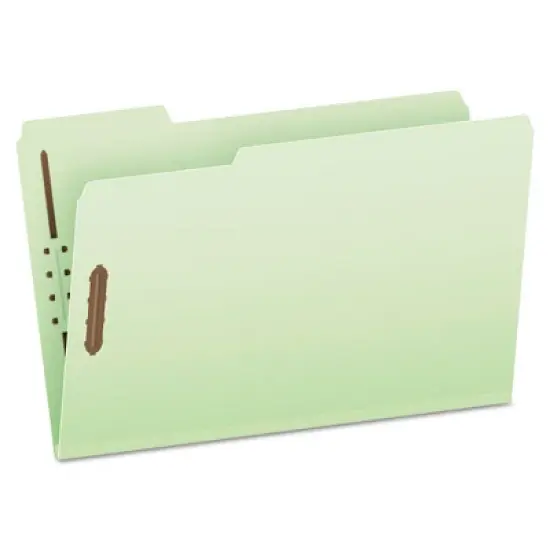 Pendaflex Heavy-Duty Pressboard Folders with Embossed Fasteners, 1/3-Cut Tabs, 3" Expansion, 2 Fasteners, Legal Size, Green, 25/Box image {7}