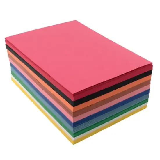 Prang Lightweight Construction Paper, 10 Assorted Colors, 6" x 9", 500 Sheets Per Pack, 2 Packs image {2}