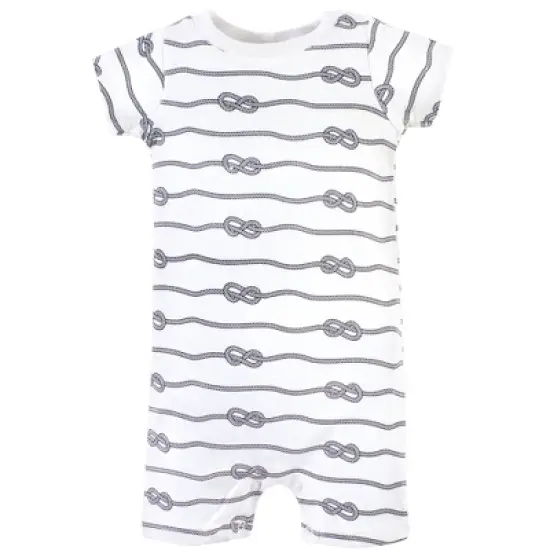 Hudson Baby Infant Boy Cotton Rompers 3pk, Little Sailer image {3}