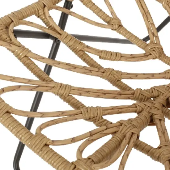 Christopher Knight Home 2pc Byson Wicker Outdoor Patio Accent Chairs Light Brown/Black image {2}