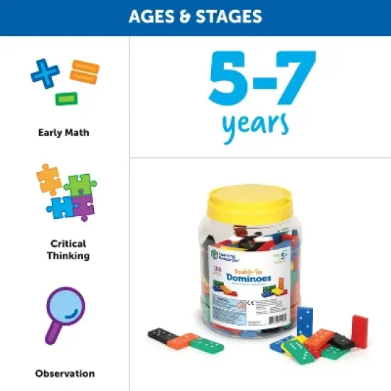 Learning Resources Double-Six Dominoes In Bucket, Ages 5+ image {4}